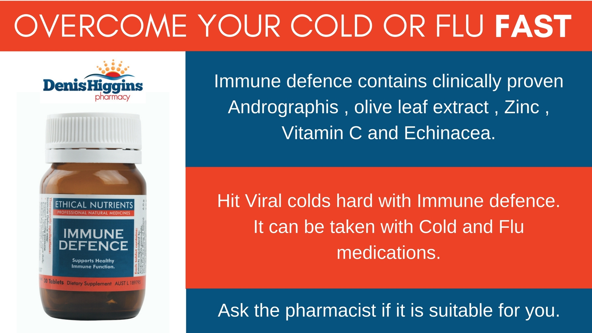 Overcome your cold or flu FAST.